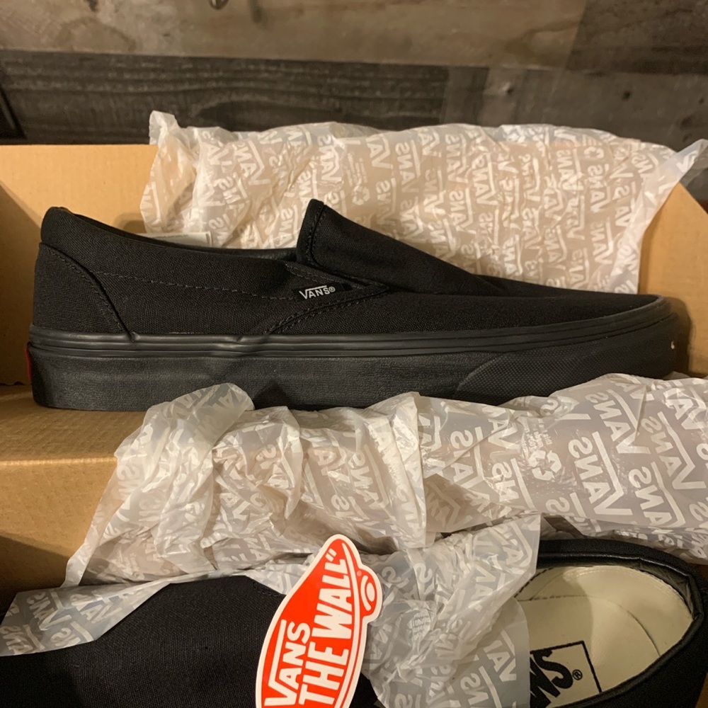 Vans slip ons. Size 10 these have never been worn brand new in the box.
